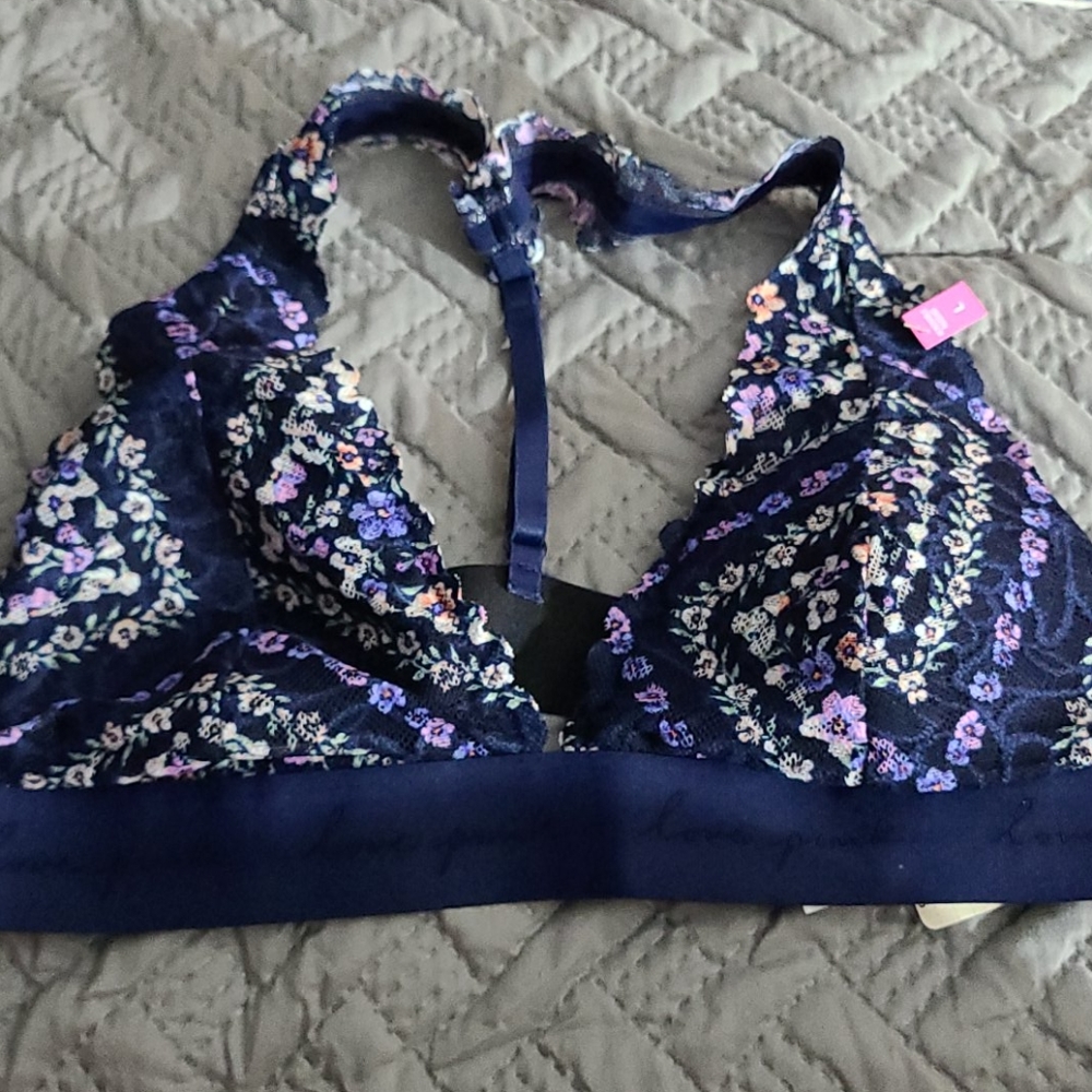 Lace halter bralette